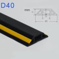 thumbnail image 5 of Heavy Duty Floor Cable Protection Cover Floor Cable Cover Rubber Trunking 1M Yellow-Black, 5 of 8