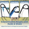 thumbnail image 5 of EDX Basics 2 Person Heavy Duty Hammock Stand for Outside, Includes Portable Carrying Case, 9 foot, Black, 5 of 5