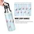 thumbnail image 2 of ALAZA Pink Hearts Wooden Water Bottle Insulated Flask Stainless Steel Straw Lid 20 oz, 2 of 6