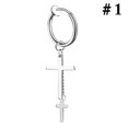 thumbnail image 4 of Non Piercing Earring Unisex Fashion Clip on Earring Dangle Hoop Earring, 4 of 10