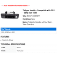 thumbnail image 2 of Tailgate Handle - Compatible with 2011 - 2012 Ram 1500, 2 of 2