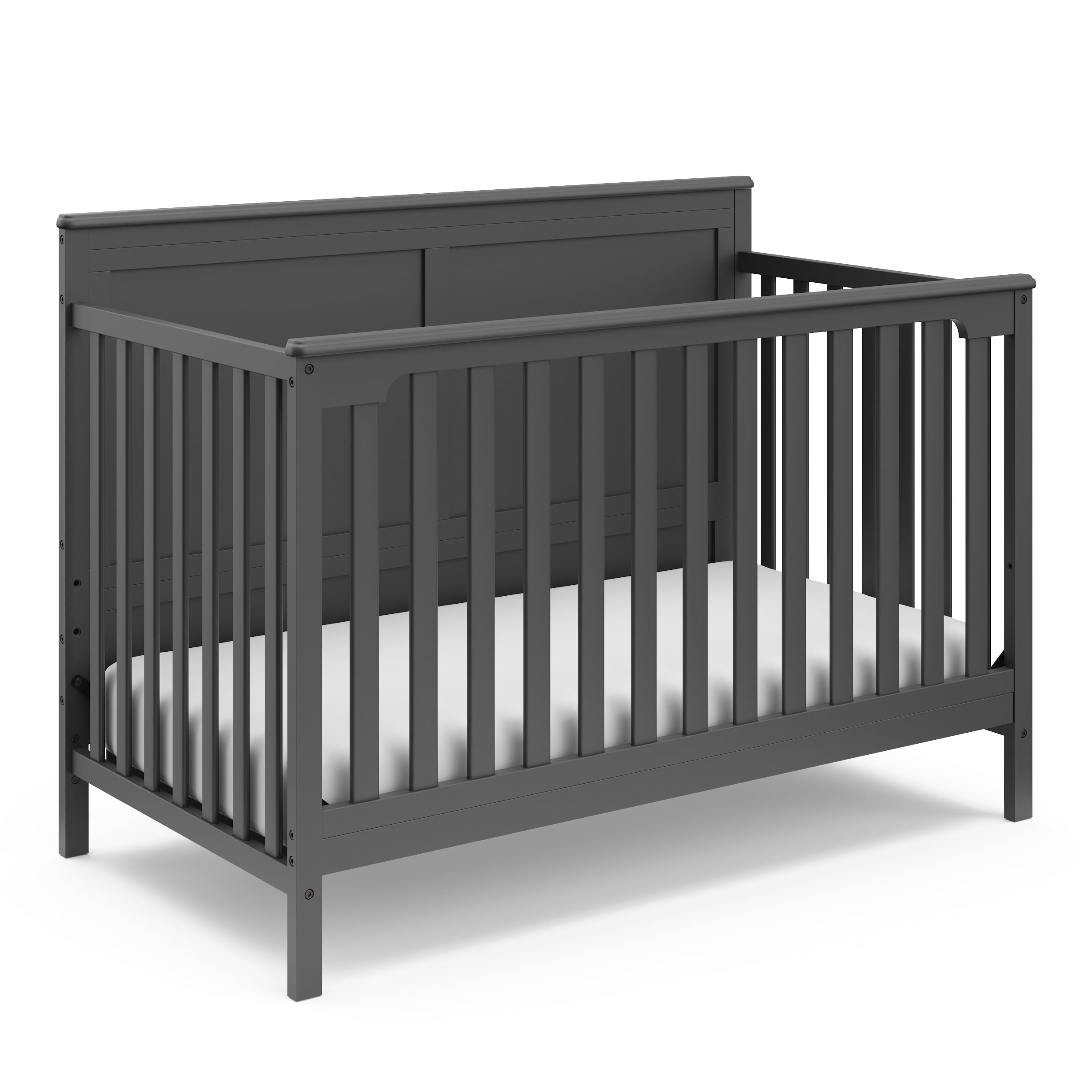 Storkcraft Alpine 5in1 Convertible Baby Crib, Gray