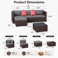 thumbnail image 2 of Patio Furniture Set, 5-Piece Outdoor Conversation Set with Tempered Glass Bistro Coffee Table & Plush Cushions, All-Weather PE Wicker, Rust-Resistant Metal Frame, Gray, 2 of 8
