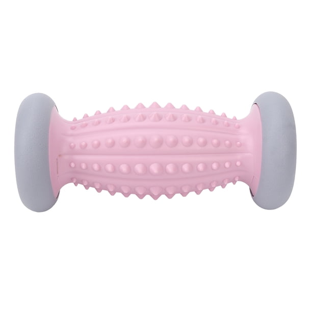 Rodillo de masaje de pies para relajar los músculos y reducir las molestias, ideal para fascitis plantar, piernas y manos, color rosa.