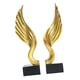 thumbnail image 1 of Sujetalibros con alas de ángel, estatua decorativa, base antideslizante, figuras de resina. Dorado, 1 of 9