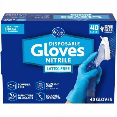 KR Nitrile Disposable Gloves 40 pk