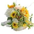 thumbnail image 4 of Diámetro: 26 cm, altura: 28 cm girasol flor artificial rosa ramo de novia, 4 of 5