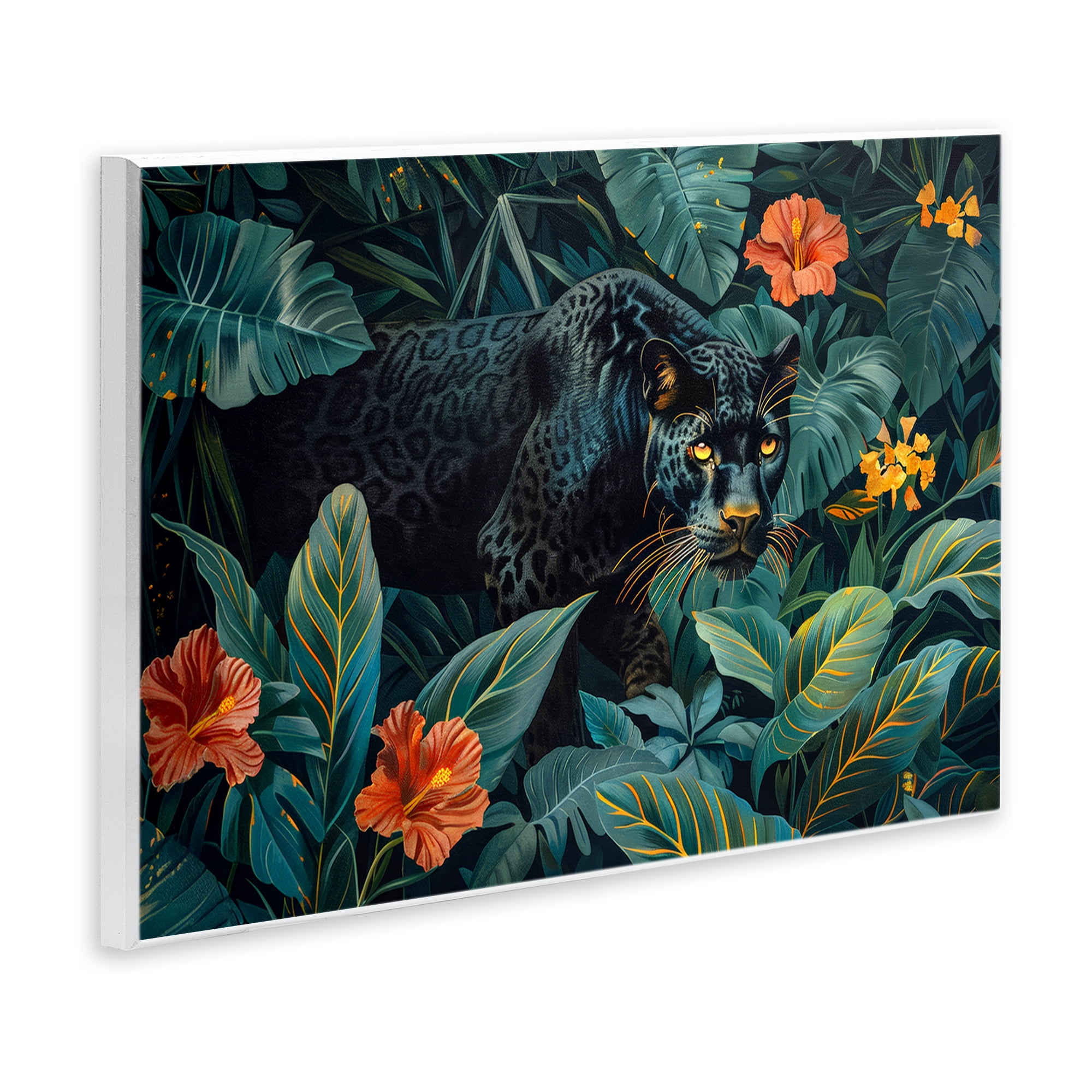 Stupell Industries Panther's Exotic Paradise Wall Plaque Art, design by Ray Powers