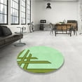 thumbnail image 3 of Ahgly Company Indoor Square Patterned Green Snake Green Area Rugs, 7' Square, 3 of 6