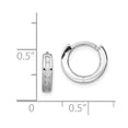 thumbnail image 2 of FB Jewels Sterling Silver Rhodium-plated CZ Hinged Hoop Earrings, 2 of 2