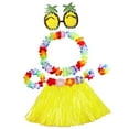 thumbnail image 2 of Hawaiian Grass Skirt Pineapple Sunglasses for Kids Girls Women Summer Beach yellow, 2 of 8