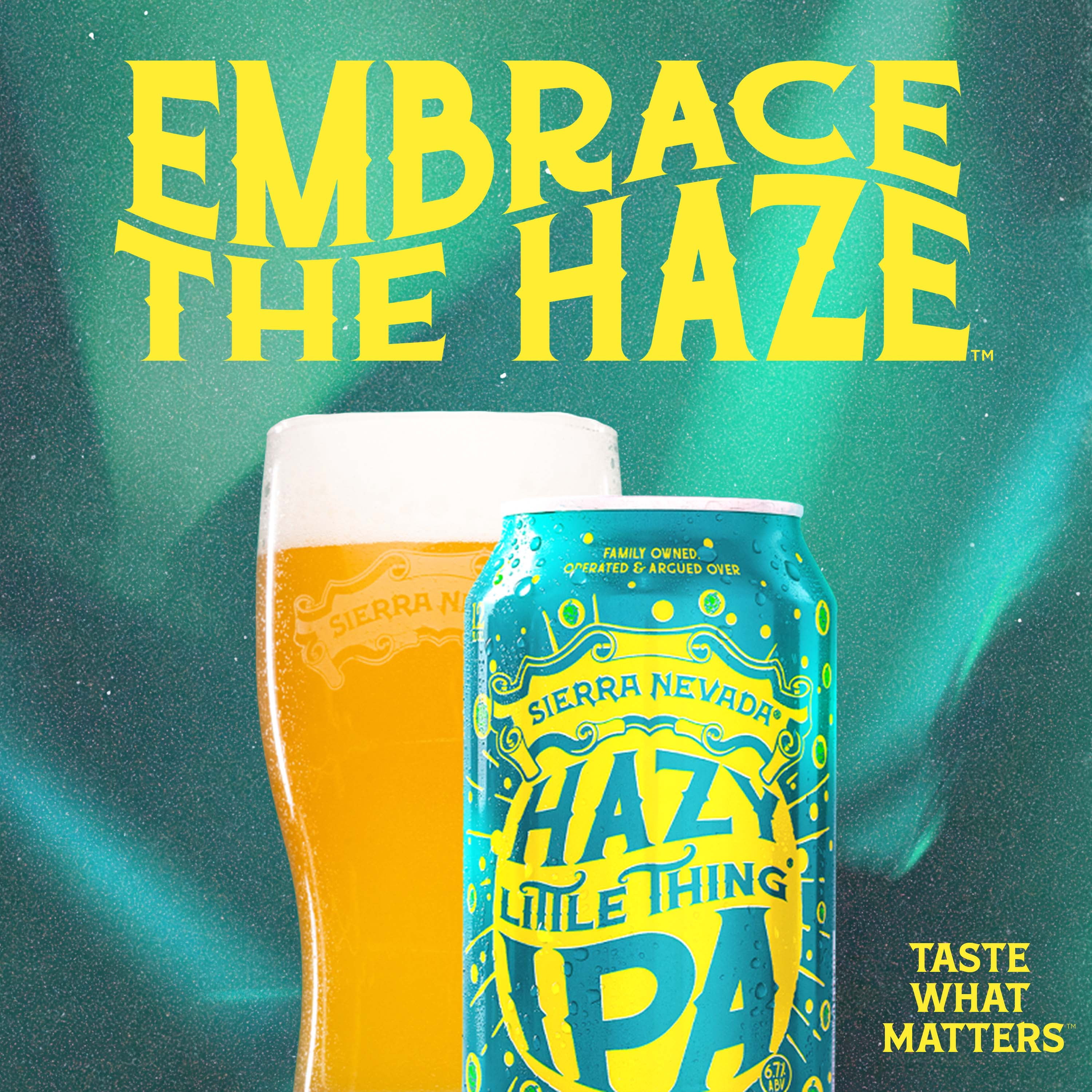 Sierra Nevada Hazy Little Thing IPA Craft Beer, 12 Pack, 12 fl oz Aluminum Cans, India Pale Ale, 6.7% ABV
