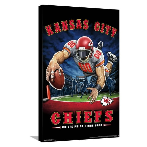 NFL Kansas City Chiefs - End Zone 17 Canvas Wall Poster, 14.725" x 22.375"
