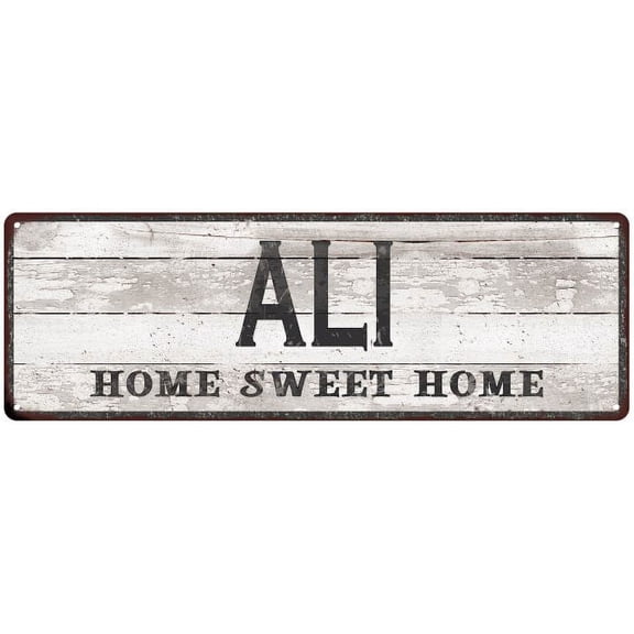 ALI Home Sweet Home Country Look 6x18 Metal Sign 106180045015
