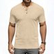 thumbnail image 2 of Usted Es Más Que una Prueba de Puntuación Estilo de Camisa Casual de Color Sólido Botón de Manga Corta Cuello Redondo Blusa, Hombre Casual de Manga Corta Botón Abajo Camisas Suéter, 2 of 6