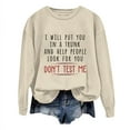 thumbnail image 1 of WEAIXIMIUNG Robe Sweat-Shirt avec Poches Sweat-Shirts Maxi Day Col Rond Femmes Manches Longues Imprimé Graphique Lettre Pull Sans Capuche Blouse Top, 1 of 4
