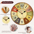 thumbnail image 2 of Reloj de Pared Vintage Casa Campo Analógico Cuarzo Redondo BLOOSOM, 2 of 4