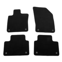 Ikon Motorsports Floor Mats Fits 2019-2025 Volvo S60/V60/V60 Cross Country, Black Nylon OEM Fitment Style Front & Rear Anti-slip Carpets 4PCS