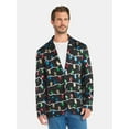 thumbnail image 2 of Jolly Knits Men's and Big Men's Sequin Christmas Suit Jacket Blazer, Sizes S-3XL, 2 of 6