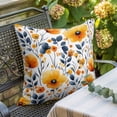 thumbnail image 5 of Yellow Flowers Throw Pillow Cover Summer Watercolor Cotton Linen Cushion Cover Throw Pillow Case with Invisible Zipper for Couch Sofa Bed Chair Car 20x20 Inch, 5 of 9