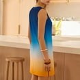 thumbnail image 5 of QUNYINEY Summer Casual Dresses for Women Mini Sleeveless Blue Sundress with Slit Crew Neck Beach Loose Fit Dresses, 5 of 6