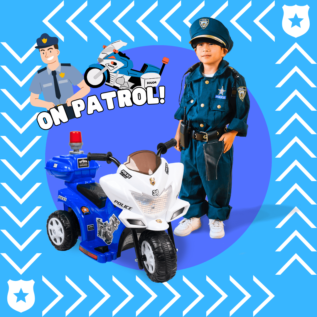 Kid Motorz Lil Patrol 6 Volt Battery Powered Ride On Motorcycle