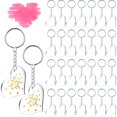 thumbnail image 1 of 30 piezas de llavero de acrílico en blanco corazón acrílico transparente en blanco forma de acrílico liso y 30 piezas de llavero en blanco llaveros de Metal oso de fresa  Hogar, 1 of 5