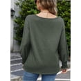 thumbnail image 6 of Women's Casual Tops Loog Sleeve Loose Blouses T Shirts, 6 of 7