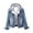 Blue, variant on Dezsed Women's Denim Jean Jacket Fashion Women Plus Velvet Long-sleeve Slim-fit Hooded Jacket Denim Blouse Coat Navy XL