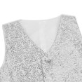 thumbnail image 5 of Kaerm Kids Boys Suit Vest Slim Fit V-Neck Sleeveless Wedding Gentleman Vests Dress Waistcoat Silver 8-10, 5 of 9