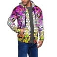 thumbnail image 2 of Honeii Colorful Tie Dye Stained Glass 3 Print Hoodies for Men, Pullover & Full Zip, Breathable Zip up Hoodie, Sweatshirt-Large, 2 of 5
