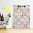 thumbnail image 6 of Coolnut Pink Roses Plaid Clipboard, Acrylic Standard A4 Letter Size Clip Board with Low Profile Clip for Office, Classroom, Doctor, Nurse and Teacher Gifts, 6 of 7