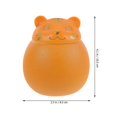 thumbnail image 3 of Spice Container Ceramic Tea Holder Home Use Orange Round Lid Storage 1Pack, 3 of 3