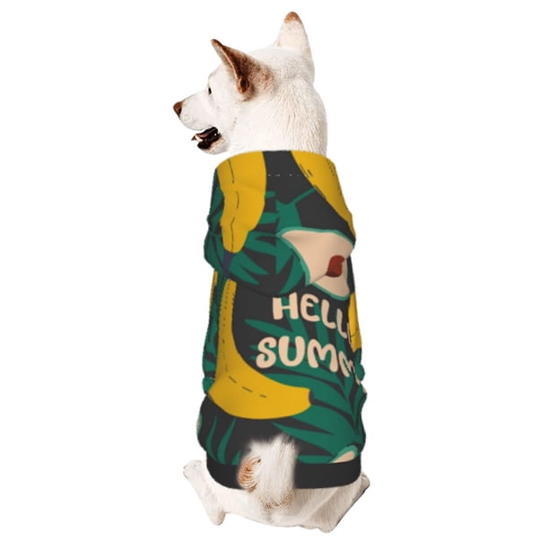 Balery Banana And Avocado Sudadera con Capucha para Perros Pequeños – Ropa para Mascotas, Disfraz para Perros y Gatos, Ideal para Fiestas y Cosplay-X-Small
