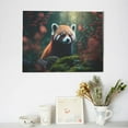 thumbnail image 6 of Gukieu Forest Plant Raccoon Print Horizontal Canvas Decorative Painting 12x16 Inch Shrinkage Resistant Frame Hanging Home Wall Art Decor, 6 of 6