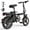 Black Rear-seat-Standard, variant on Electric Folding Bike for Teenager and Adults, 12AH Removable Battery 14" Electric Bike 500W Motor, 20+ Miles Range, Mini Ebike for City Commuter, UL2849