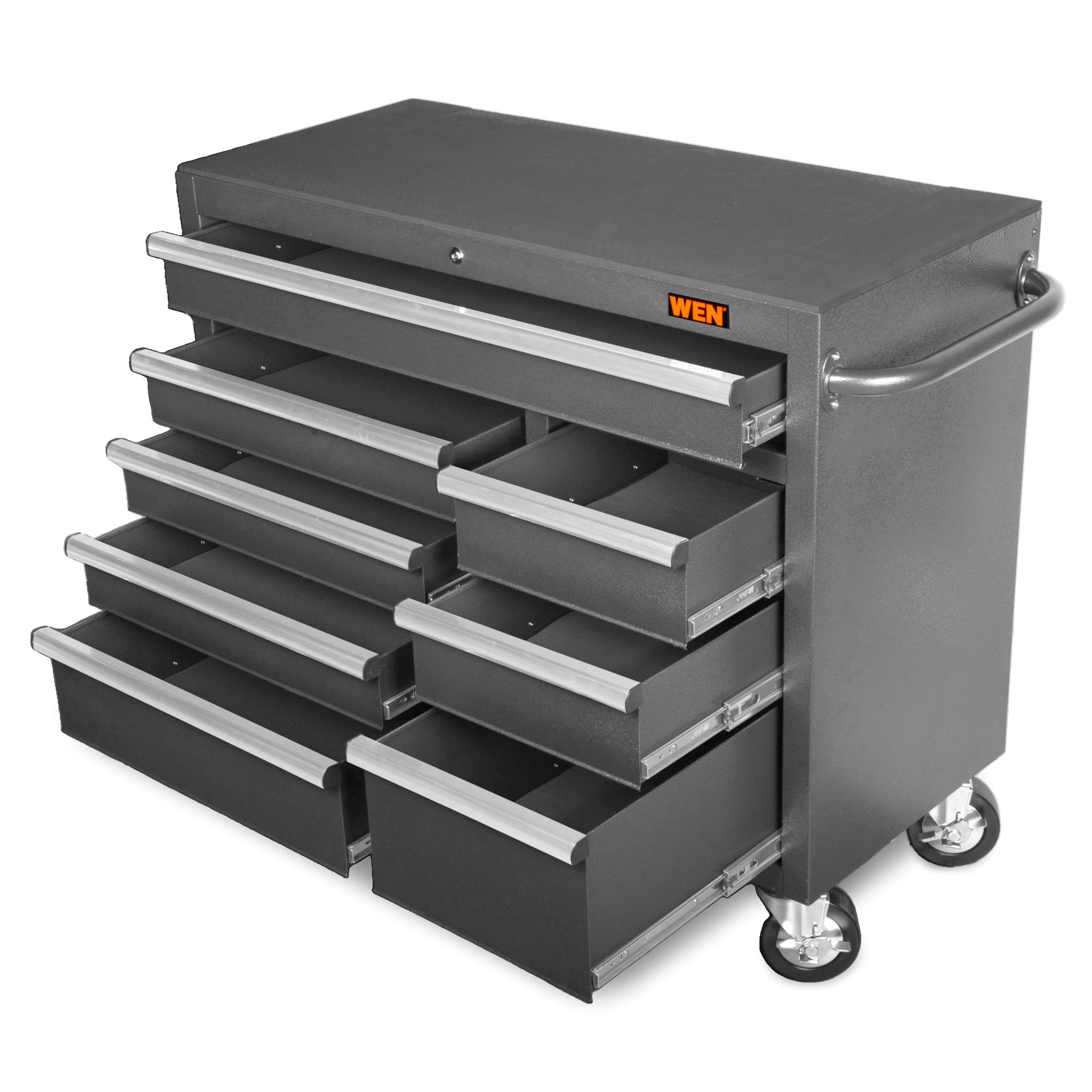 WEN 42-Inch Premium Rolling Tool Cabinet with Heavy Duty 21-Gauge Powder-Coated Steel Construction (GG422B)