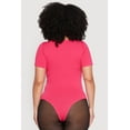thumbnail image 5 of Womens Plus Size Ribbed Knit Notch Neck Bodysuit, 5 of 5