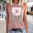 thumbnail image 2 of XIAONU Womens Floral Print Tank Top Sleeveless Crew Neck Loose Fit Summer Casual Tee, 2 of 4