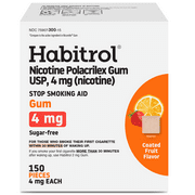 Habitrol Nicotine Gum, 4mg, Fruit Flavor, 150 Count