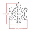thumbnail image 4 of Glitter Snowflake Ornament, Peacock Blue, 7-inch, 4 of 4