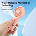thumbnail image 5 of Handheld Fan with Mister, Portable Misting Fan, Mini Personal Mister Fan, Spray Bottle Fan with 4 Speeds, 800mAh Rechargeable Battery, 20ml Water Tank for Outdoor, Travel, Beach, Camping, White, 5 of 9