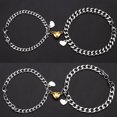 thumbnail image 6 of 2pcs Magnet Lovers Bracelet for Couples Gold Heart Charm Pendant Bracelets, 6 of 9