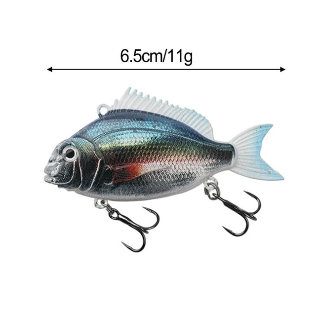 VIB Leurres de Pêche Souples 3D Swimbait Dynamique Vibration Appâts de Pêche en Mer Coulants