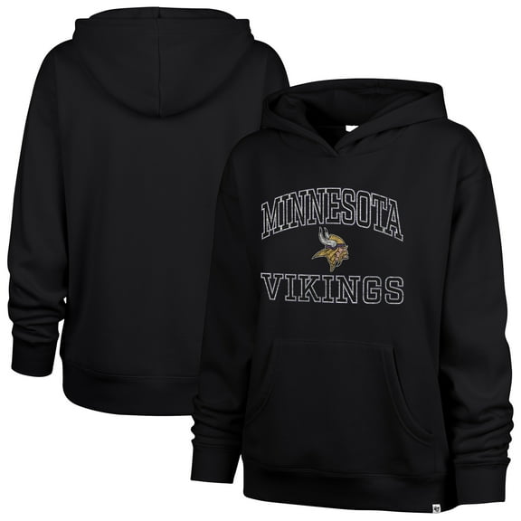 Women's '47 Black Minnesota Vikings Clarity Naomi Hoodie