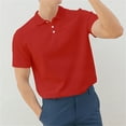 thumbnail image 3 of Sngxgn Polos for Men Mens Polo Shirts Short Sleeve Summer Casual Shirt(Red,XXXXL), 3 of 8