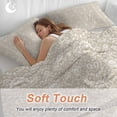 thumbnail image 4 of 3 Piece Beige Damask Duvet Cover Set Full Size,Microfiber Comforter/Quilt Cover with Corner Ties and 2 Pillowcases,Vintage Country Scroll Floral Patterned All Season Soft Bedding with Zipper Closure, 4 of 8