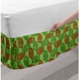 thumbnail image 2 of Animal Bed Skirt, Repeating Abstract Camouflage Color Frogs Illustration, Elastic Bedskirt Dust Ruffle Wrap Around for Bedding Decor, 4 Sizes, Caramel Fern Green, by Ambesonne, 2 of 2