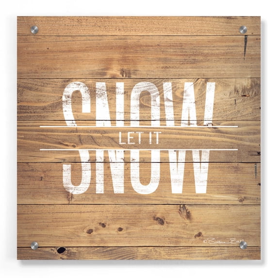 Epic Art 'Let it Snow' by Susan Ball, Acrylic Glass Wall Art, 36"x36"