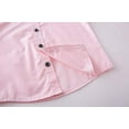 thumbnail image 2 of StylesILove Toddler Little Boy Long Sleeve Cotton Button Down Shirt (Pink, 120/5-6 Years), 2 of 4